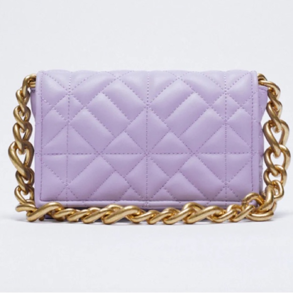 Zara | NWOT Lilac Quilted Bag